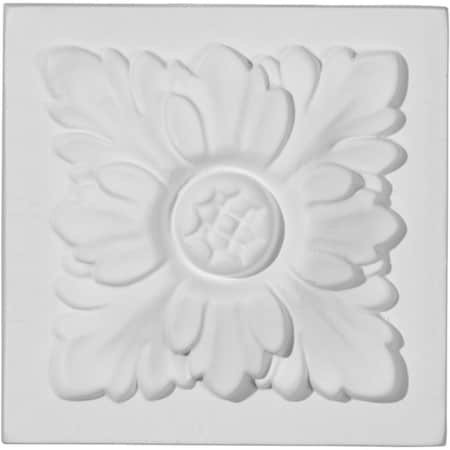 Ekena Millwork Plinth Block, Polyurethane, 3-3/4 in H, 3-3/4 in W PB03X03X01KE